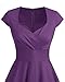 Bbonlinedress Women Short 1950s Retro Vintage Cocktail Party Swing Dresses Purple XL