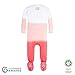 Burt's Bees Baby Baby Girls' Organic Print Zip Front Non-Slip Footed Sleeper Pajamas, Sunset Dip Dye, 6-9 Months