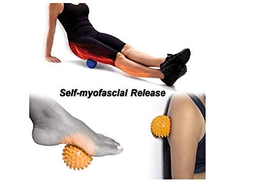 Micogo 9cm High Density Spiky Massage Ball for Tension Relief and Muscle Release , pack of 2