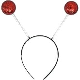 Cheerin Red Alien Antenna Headband – Adult Martian Costume Accessories – Space Cosplay Party Headband