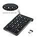 2.4G Number Pad, Alcey Wireless 22 Keys Multi-Function Numeric Keypad Keyboard with 2.4G Mini USB Receiver for Laptop/Desktop/PCs/Notebook, Cool Gray