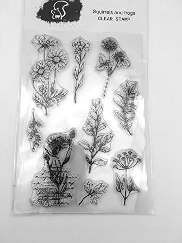 DIY Daisy Flowers Leaves Stamp Rubber Clear Stamp/Seal Scrapbook/Photo Album Decorative Card Making Clear Stamps