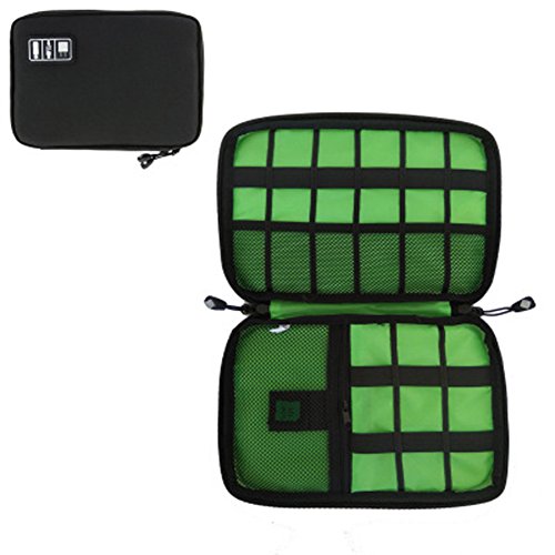EasyHui Electronics Storage Case Bag Small Universal Travel Cables Organizer Bag Electronics Accessories Bag Purse for USB Phone Charger and Hard Disk