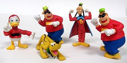 Duck Tales 5 Piece Figure Play Set Featuring Scrooge McDuck, Goofy, Pluto and The Beagle Brothers - Around 2" to 3" Tall