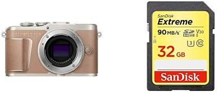 Amazon Co Jp Sdカードセット Olympus ミラーレス一眼カメラ Pen E Pl10 ボディー ブラウン Sandisk Extreme Sdカード 32gb Sdhc Class10 Uhs I U3 V30 Sdsdxve 032g Ghennnn カメラ