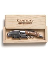 Prestige in Pinewood Crate By Coutale Sommelier - The French Patented Spring-Loaded Double Lever Waiters Corkscrew and Wine Bottle Opener (Naturalwood)