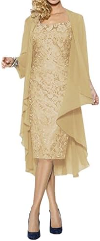 Shiningdress Women's Sexy Lace Mother of The Bride Evening Dress with Jacket