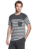 Suntasty Men's Modal Cotton Sleepwear Short Sleeve Pajama Shorts and Top Set