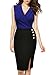 MissMay Women's Workwear Business Lapel Sleeveless Cocktail Party Pencil Dress