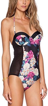 Summer Women's Sexy Floral One Piece Bathing Suits Swimsuits - Push up Bikini Swimwear High Waist Brazilian Bikinis Monokini Beachwear(Small)
