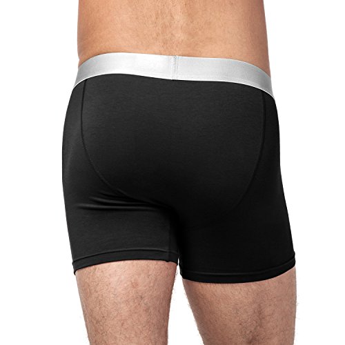 Lapasa Men’s Boxer Brief 4Pack Underwear Cotton Stretch Wide Waistband