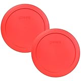 Pyrex 7201-PC Round 4 Cup Storage Lid for Glass Bowls (2, Red)