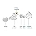 TENNMAK PRO Ear Head Replacement for SE846 SE535 SE425 SE215 LZ A4 A5 UE900 Pro Earbuds Earphone MMCX Cable (Clear)