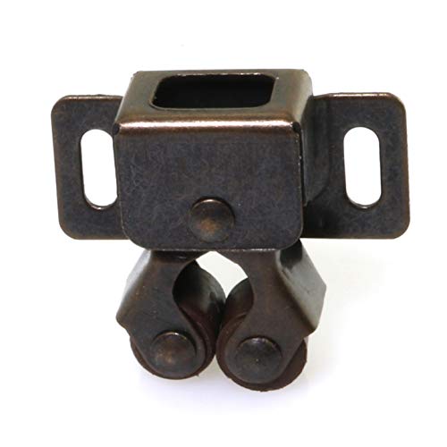 Magic&shell 10PCS Double Roller Catch Ball Latch with M3.5x16 Screw for Cupboard Cabinet Door Furniture Hardware Copper Tone