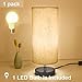 DEEPLITE Wood Table Lamp, Minimalist Bedside Nightstand Lamp, 7W LED Bulb Included