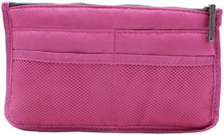 TePiLl Comestic Case Bag Portable Nylon Travel Business Trip Makeup Toiletry Storage Organizer Bags fo Women and Men(Rose Red)