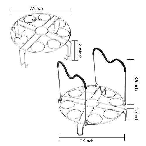 image for Maxracy Egg Steamer Rack Trivet 9 Holes with Heat Resistant Handles fo
