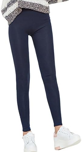 Maigon Warm Fleece Lined Leggings High Waist Tights Regular and Plus Size (Dark Blue, XXX-Large)