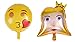 Emoticon Universe: Jumbo Foil Emoticon Helium Balloons, 12-Pack