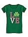 Tstars Irish Clover Love ST. Patrick's Day Gift Cute Toddler/Kids Girls' Fitted T-Shirt
