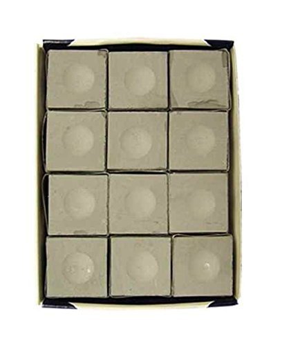 Silver Cup Pewter Billiard Chalk Made in USA - 12 Pc Set