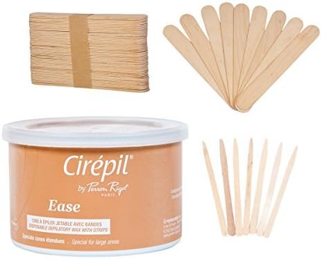 Cirepil Ease Wax (14oz) Kit, includes 100 X-Small and 60 Large Applicator Sticks by JMT Beauty