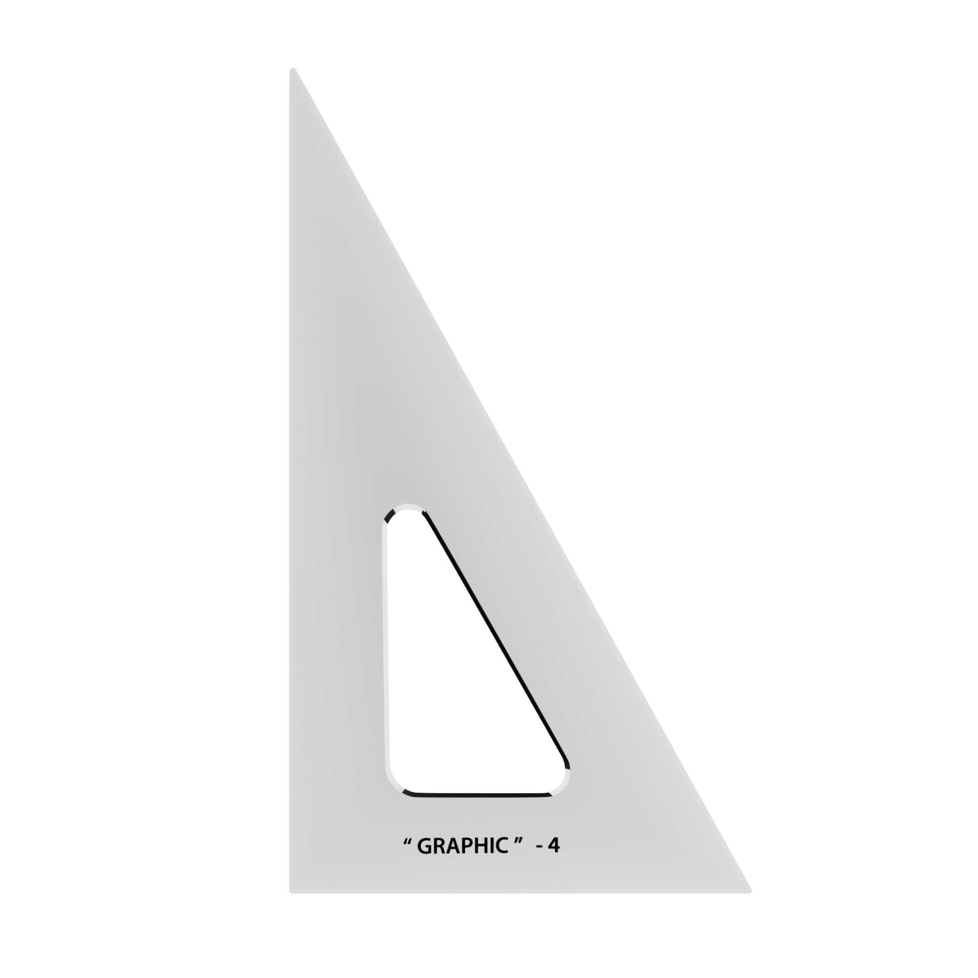 Alvin S1390-4 4" Academic Transparent Triangle 30°/60°