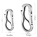 Idakekiy Stylish Carabiner Keychain Zinc Alloy Key Chain Bottle Opener (2 Pcs Silver)