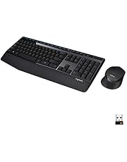 Logitech MK345 Wireless Combo Full-Sized Keyboard with Palm Rest and Comfortable Right-Handed Mouse, 2.4 GHz Wireless USB Receiver, Compatible with PC, laptop