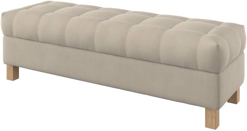 Furninero - 140 cm breit, Raffinierte gepolsterte Sitzbank Sitzhocker