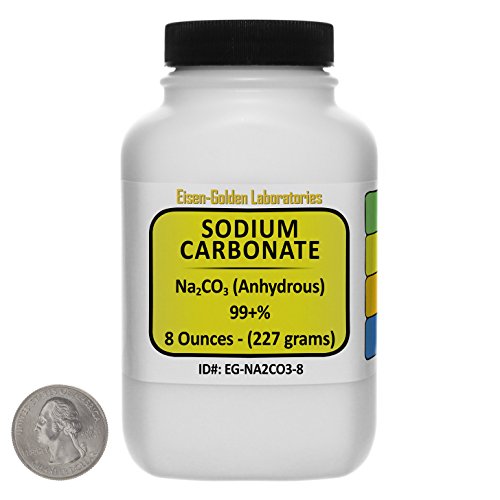 Sodium Carbonate [CNa2O3] 99+% ACS Grade Powder 8 Oz in a Space-Saver Bottle USA