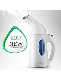 Isteam Steamers For Clothes, Handheld Clothes Steamer. 4-in-1 Powerful Wrinkle Remover. Clean, Sterilize and Iron Garment and Soft Fabric. Portable, Compact, Ideal for Travel/Home. Ultrafast-100% Safe