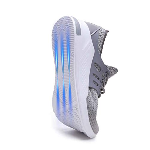 Wander G Men's Women's Slip on Sneakers Fashion Lightweight Running Shoes Casual Athletic Shoes for Walking (40,Grey)