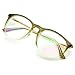 PenSee Womens Fashion Oversized Clear Lens Round Circle Eye Glasses (Gradient Green)