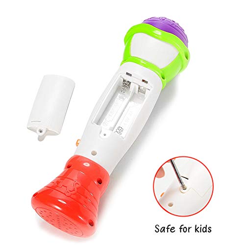 ThinkMax Kids Microphone Toy, Voice Changing and Recording Microphone with Colorful Light Musical Toys (Green) - Thumbnail 3