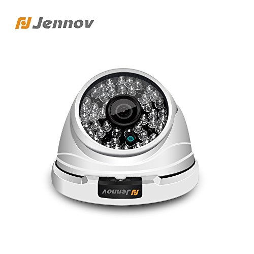 Jennov 1080P Hybrid CCTV Surveillance Dome Camera 4 in 1 HD TVI/CVI/AHD/960H CVBS Indoor/Outdoor IP66 Waterproof Day Night Vision IR Cut Security Camera
