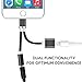 iPhone 7 Lightning Charger + 3.5mm Audio Aux, Braided Lightning to 3.5mm Headphone Adapter Splitter with Lightning Charger Port iOS 10.3 Compatible for iPhone 7 / iPhone 7 Plus (Black)