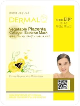 Amazon 新dermal ダーマル シートマスク 植物プラセンタコラーゲン 人気韓国パック ダーマル Dermal フェイスパック 通販