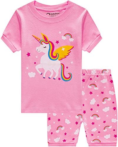 Little Girls Horse Pajamas Set Children Christmas PJs 100% Cotton Sleepwear Size 2 to 8 Years