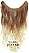 Flip In Wavy Curly Ombre Dip Dye Synthetic Hair Extension Secret Miracle Heat Resistance Hair Wire Hair Pieces No Clip for Women 50g 22inch 1PC