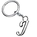 Monnel Z-330 Letter J Keychain Thick Simple Alphabet Key Ring Creative Packaging Design Box