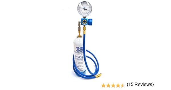 Frío Medio Gas R600 A 420 gr DIY Kit Refill con manómetro ...