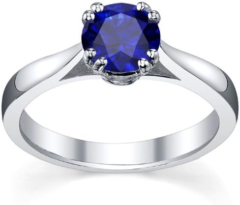 Solitaire Blue Sapphire Engagement Ring (1 ct.)
