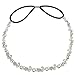 Onwon New Fashion Silver Rhinestone Crystal Flower Hair Band Elastic Headband For Women/Lady/Girl