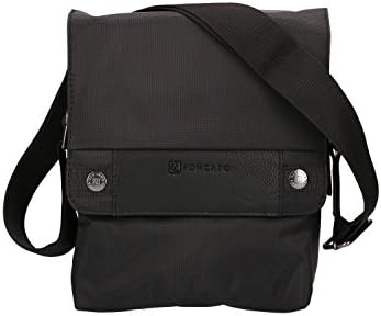Shoulder bag man R RONCATO black pouch bag messanger with flap F413