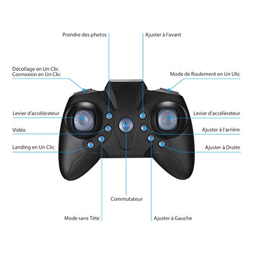 Powerextra Mini Drohne mit Kamera, 3 x Akkus für Anfänger – Mini Drohne faltbar mit Fernbedienung HD Kamera WiFi FPV 2,4… – Bild 6