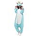 Adult Unisex Blue Unicorn Animal Kigurumi Pajamas Cosplay Birthday Party Wear S