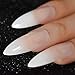 Coolnail Gradeint Natural Nude Pink Stiletto False Fake Nails Ombre French Extra Long Pointed Salon Press On Wear UV Nail Art Tips
