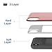 DesignSkin iPhone X Case, [Slider] [Sliding Card Holder Slot] Extreme heavy Duty 3-Layer Bumper Protection Shock Absorption Shockproof Wallet Cover with Card Holder Case for iPhone X - Matte Rose