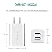 USB Wall Charger, Amoner UL Certified Dual USB 2-Pack 2.1A Wall Charger with Foldable Plug, Fast Travel Charger Cube Compatible with iPhone Xs/XS Max/XR/X/8/7/6S/6S Plus, iPad, Galaxy S9 S8 and More